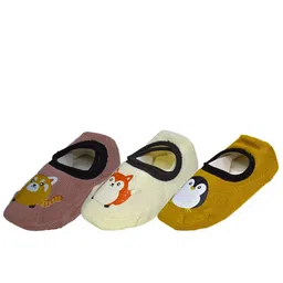 BAESD Infants Pack Of 3 Printed Anti-Skid Shoe-Liner Socks-picture-20
