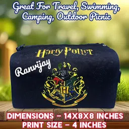 savri Personalized Kid's Travel Duffle Bag with Name Printed - Duffle Bag for Kids, Sports Bag for Boys & Girls. Return Gifts Birthday Party. Travelling Bag, Carry Bag, Picnic Bag (Harry Potter) image 5