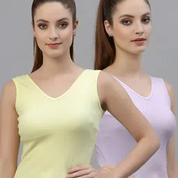 Friskers Pack of 2 V-Neck Cotton Fitted Tops-picture-14