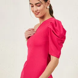 RARE One Shoulder Puff Sleeves Top image 3