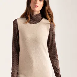 b.copenhagen B Copenhagen Women Beige Sweater Vest-picture-24