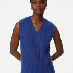 Marks & Spencer V-Neck Cable Knit Sweater Vest-picture-17