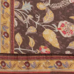 Biba Women Yellow Floral Printed Panelled Kurta with Churidar & With Dupatta image 4