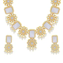 Sukkhi Gold-Plated Stone Studded & Beaded Jewellery Set image 2