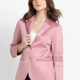 SHAYE Notched Lapel Single Breasted Blazer image 4