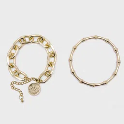 20Dresses Set Of 2 Gold-Plated Chainlink Bracelets-picture-25