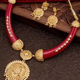Sukkhi Gold-Plated Textured Jewellery Set-picture-22