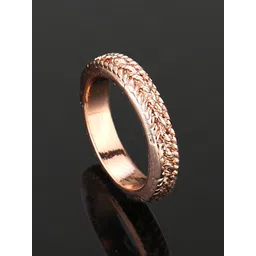 Estele Rose Gold-Plated Textured Finger Ring image 1