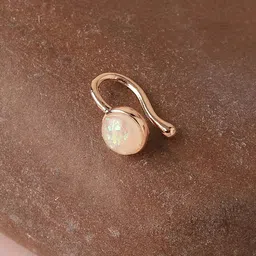 SOHI Gold-Plated Pearl-Beaded Nosepin image 1