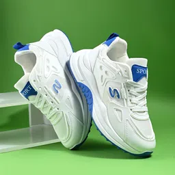 The Roadster Lifestyle Co. Women White & Blue Lace-Up Walking Shoes-picture-17