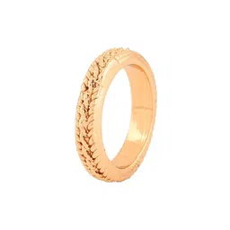 Estele Rose Gold-Plated Textured Finger Ring image 2