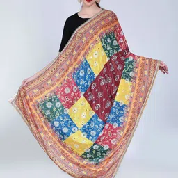Moda Chales Ethnic Motifs Printed Dupatta with Mirror Work-image-42