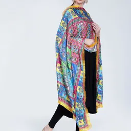 Moda Chales Printed Dupatta with Mirror Work image 4