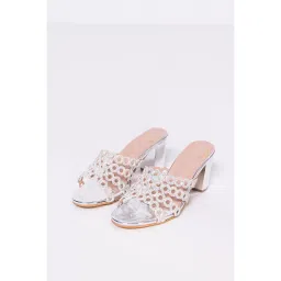 MYRA Juliet Silver Sandal Heels image 1