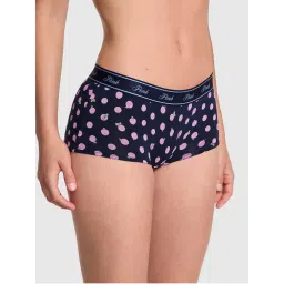 victoria's secret intimates Victoria's Secret PINK Logo Cotton Shine Boyshort Panty - Blue-picture-18
