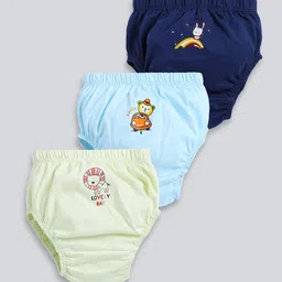 MooNKids Infants Pack of 3 Printed Detail Cotton Basic Briefs-picture-25