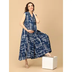 The Mom Store Sharp in Splash Maternity & Nursing Jumpsuit image 4