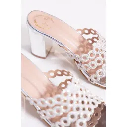 MYRA Juliet Silver Sandal Heels image 3