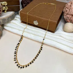ABDESIGNS Gold-Plated American Diamond-Studded & Beaded Mangalsutra-picture-26