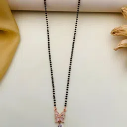 Anouk Rose Gold-Plated Artificial Stones and Beads Mangalsutra-picture-39