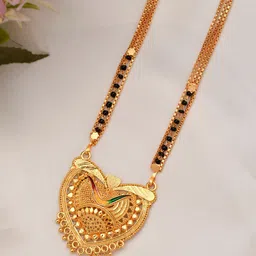 Silvermerc Designs Gold-Plated Beads-Studded Mangalsutra-image-97