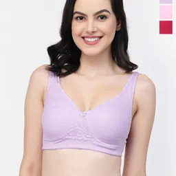 College Girl Pack Of 3 Full Coverage Cotton T-shirt Bra With All Day Comfort-picture-33