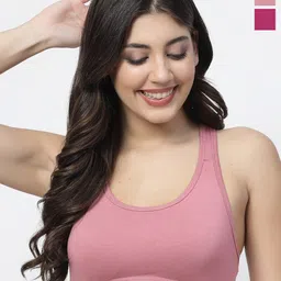 Docare Pack Of 2 Jerry Sports Full Coverage All Day Comfort Cotton Workout Bra image 1