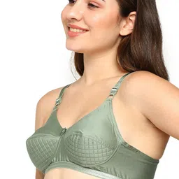 BLOSSOM Checked Full Coverage Padded Pure Cotton T-shirt Bra With All Day Comfort image 2