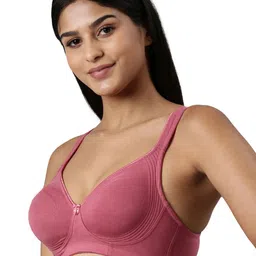 BLOSSOM Full Coverage Non Padded Stretchable T-shirt Bra- Side Shaper image 2