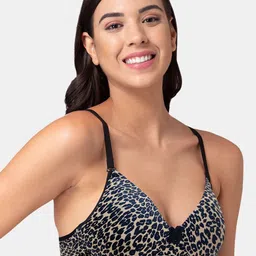 Tweens Animal Printed Full Coverage Lightly Padded Cotton T-Shirt Bra With All Day Comfort image 2