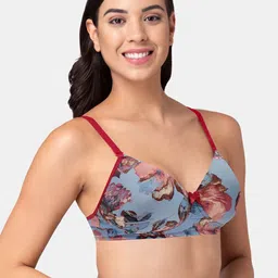 Tweens Floral Bra Full Coverage Lightly Padded Cotton T-Shirt Bra With All Day Comfort image 4