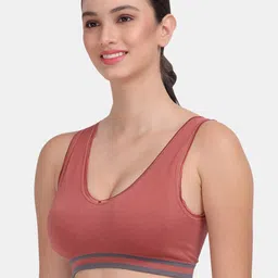 Amour Secret Rust & Grey  Lightly Padded Sports  Bra image 2