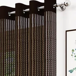 msd decor hub 213 cm (7 ft) Door Polyester Transparent Curtain (Pack Of 4) image 2