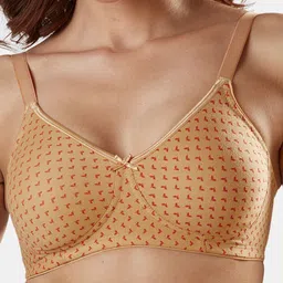 Sonari Pack Of 2 Grey & Nude-Coloured Abstract Cotton Blend T-Shirt Bras anitagreynude32C image 5