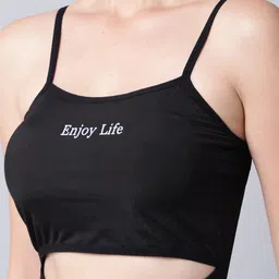 PrettyCat Black Lightly Padded Bralette Bra image 4