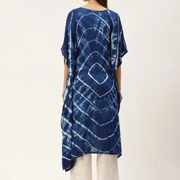 maaesa Geometric Print Crepe Women Kaftan image 3