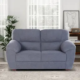 casacraft from pepperfry Bari Boucle Fabric 2 Seater Sofa in Grey Color-picture-25