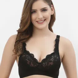 Floret Women White & Black Set Of 2 Self Designed Non Padded Bra image 3