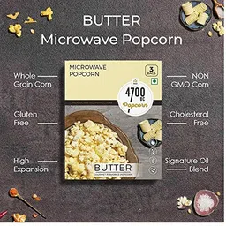 4700BC Popcorn, Microwave Bag, Butter, 255g(Pack of 3) image 2