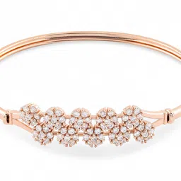 Ami Set of 2 Rose Gold Contemporary Cubic Zirconia Brass Bracelets image 4