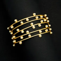 VIRAASI Gold Plated Cuff Bracelet image 1