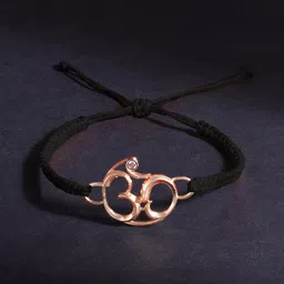 MINUTIAE Men Rose Gold Plated Crystals Cuff Bracelet-picture-18