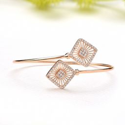 Zaveri Pearls Rose Gold-Plated Cubic Zirconia Bangle-Style Bracelet-picture-32