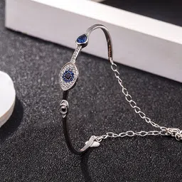 Designs & You Silver-Plated Crystals Studded Bangle-Style Bracelet-picture-21