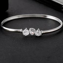 Voylla Rhodium-Plated Kada Bracelet-image-87