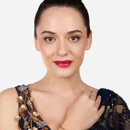 Zaveri Pearls Rose Gold-Plated Cubic Zirconia Studded Kada Bracelet image 3