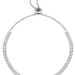 Peora Cubic Zirconia Silver Plated Wraparound Bracelet image 3