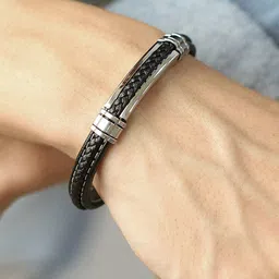 Peora Men Silver-Plated Wraparound Bracelet image 2