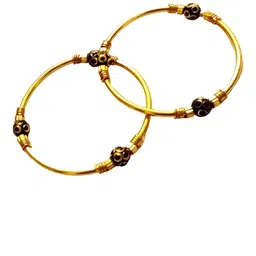 BAESD Kids Set Of 6 Roe Gold-Plated Bangles image 3
