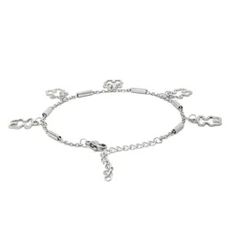 Priyaasi Women Silver-Toned Brass Handcrafted Link Bracelet image 2